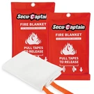 Emergency Fire Blanket For Home And Kitchen - 2 Pack 40"X40" Flame Suppressio.... Fixed Price $17.35.