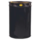 Justrite 26014K Open Head Waste Receptacle Drum, Steel, 30 Gal, Unlined, Black. Fixed Price $286.99.