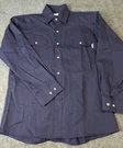 Magid Fr Shirt Men Large Navy Blue Flame Fire Resistant Nfpa 70E CAT2 / 2012. Fixed Price $28.95.