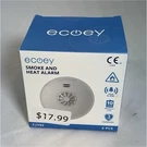 Ecoey Smoke And Heat Fire Alarms Pack, Model FJ192, Mpn. Fixed Price $18.00.