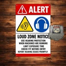 High Noise Area Hearing Protection Required Safety Metal Sign 8X12. Fixed Price $11.15.