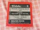 Walter Kidde - Pressure Operated Switch 3PDT 873752. Fixed Price $71.13.