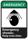 National Marker EGA2RB"EMERGENCY Shower With Graphic" Sign, Rigid P.... Fixed Price $13.62.