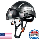 Safebuilder CR06+2V Construction Safety Helmet W/ Built-in Visor Abs Hard Hat. Fixed Price $101.25.