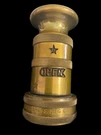 3 Lbs Solid Brass Fire Nozzle Elkhart L205 742-48SM 1948. Fixed Price $125.00.