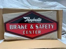 Raybestos Brake & Safety Center Sign 35" 18.5" Nos Original Box Mint. Fixed Price $165.50.