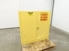 Justrite 25300 Yellow Flammable Safety Cabinet Dual Door Gallon Liquid. Fixed Price $749.99.