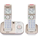 At&t 2-HANDSET Dect 6.0 Bluetooth Handsets, Champagne Gold / White. Fixed Price $40.00.