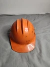 Vintage Bullard Hard Boiled Hat Orange Wildland Fire Fighting Helmet 911-C. Fixed Price $33.00.