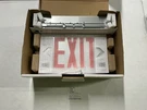 Led Edgelit Exit Sign Recessed Mount Aluminum Canopy Clear Mirrored Panel. Fixed Price $100.00.