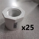 = Lasco Fittings Bushing 438-211BC 1-1/2" X 1" 25 Ct Pvc SCH40 Usa Made. Fixed Price $36.89.