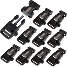Coobigo 10PACK 3/4" (19MM) Fire Starter Survival Whistle Buckle Flint Scraper Fo. Fixed Price $16.61.