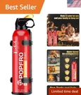 Non-toxic Wall-mount Fire Extinguisher Perfect For Garage And Kitchen Safety. Fixed Price $20.99.