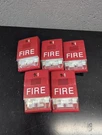 (5) Est Edwards G1R-VM Multi-cd Strobe Wall Mount Red. Fixed Price $69.99.