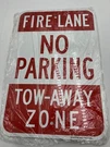Smartsign Fire Lane No Parking Tow-away Zone Warning Safety 12" X 18" 1AMC. Fixed Price $17.49.