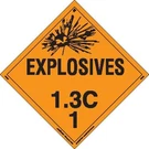 Labelmaster PSR60 Explosive Class 1.3 Hazmat Placard, Removable Vinyl (pack.... Fixed Price $54.57.