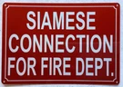 Siamese Connection For Fire Department (red,reflective, 7X10 Inch, Rust Free)-s. Fixed Price $12.99.