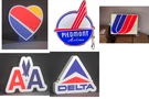 Vintage Airline Led Light Signs Set Of 5 (american, Delta, United, Southwest,. Fixed Price $113.00.