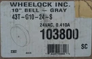 Wheelock 43T-G10-24-S 10" Bell Gray Same Day Shipping. Fixed Price $99.99.