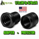 Odin Wrks High Quality Usa Adapter 1/2X28 To 5/8X24 Black Stainless Steel 416R. Fixed Price $44.95.