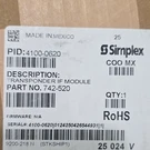 Simplex 4100-0620 Transponder Interface Module Mpn 742-520 Fire Alarm Component. Fixed Price $300.00.