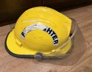 Bullard Firefighter Helmet With Eye Shield Model FH-2100 Yellow Size 6 1/2 To 8. Fixed Price $40.00.