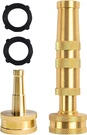 Solid Brass Heavy Duty Adjustable Twist Hose Nozzle, Jet Sweeper High. Fixed Price $19.99.