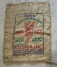 Burlap Rice Bag Sack - Super India's Basmati Pari Kudha Inc.. Fixed Price $18.96.