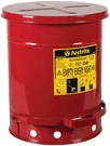 Justrite 10 Gallon Galvanized Steel Oily Waste Can, 18" X 14" Metal Rag S.... Fixed Price $138.68.