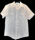 Vintage Riverside Uniform Shirt White With Thin Red Stripes 17-17 1/2 Xl. Fixed Price $19.99.