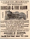 Brooks & Harper Burglar Fire Alarm Newark Nj 1872 Clipping TAJ7-S6. Fixed Price $13.50.