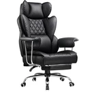 Comhoma Big And Tall Office Chair, High Back Leather Gaming With Footre.... Fixed Price $204.37.
