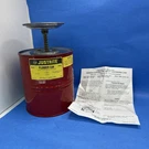 Justrite 10308 Plunger Can, Gallon Capacity, Galvanized Steel New Open Box. Fixed Price $65.50.