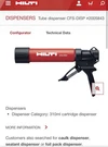 Hilti Cfs-disp 2005843 Tube Dispenser Firestop Protection System. Fixed Price $220.00.