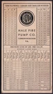 Hale Fire Pump Conshohocken Pa Gpm Nozzle Flow Raubber-lined Hose Card. Fixed Price $9.99.