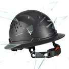 Cooljob Full Brim Hard Hat, Vented Construction Safety Helmet One Size, Black. Fixed Price $50.62.