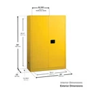 Eagle Mfg YPI4510X Hazardous Material Storage Cabinet, 60 Gal, Shelves,. Fixed Price $2232.35.