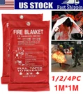 Emergency Fire Blanket Fiberglass Suppression Flame Retardant Home. Fixed Price $7.35.