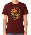Flaming Tiger Head Unisex T-shirt Fierce Fire Animal Graphic Tee. Fixed Price $16.34.