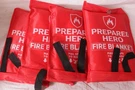 New & Authentic: 4-PACK Prepared Hero Emergency Fire Blanket. Fixed Price $49.99.