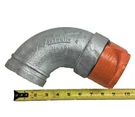 Victaulic Style 18 Adapter 90-DEGREE Elbow Galvanized 3" Ips Grooved X Mnpt End. Fixed Price $90.00.