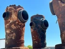 Lot Of Four Salvage Mueller Modern Fire Hydrant 1976 Albertville Iron Bronze. Fixed Price $229.00.