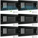 6 Pcs Black 10 X 4 Inch Interior Size Air Ceiling Vent Covers 3 Way Sidewall. Fixed Price $65.24.