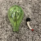Hand-blown Glass Globe Self-watering Bulb For Plants Green Pattern New. Fixed Price $10.00.