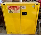 Durham 1030S-50 Flammable Safety Cabinet, Gal, 2 Shelves, Self-closing. Fixed Price $500.00.
