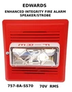 Fire Alarm Edwards Est 757-8A-SS70 Speaker-strobe 70V Red. Fixed Price $59.00.