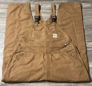 Carhartt Men 101627 Flame Resistant Duck Bib Overalls Sz 38X32 Brown. Fixed Price $62.99.