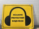 Metal Hearing Protection Required Sign Industrial Safety Garage Decor 14X10. Fixed Price $28.99.