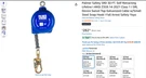 Palmer Safety Srd 30 Ft. Self Retracting Lifeline Ansi Z359.14-2021 Class. Fixed Price $270.00.