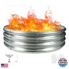 Tbmlc 4FT Diameter Camp Fire Ring Pit Large Round Galvanized Steel. Fixed Price $70.22.